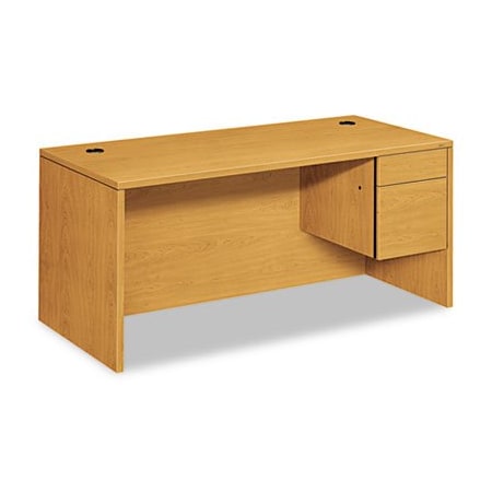 Hon HON, 10500 SERIES inLin RIGHT 3/4 HEIGHT PEDESTAL DESK, 66W X 30D X 29.5H, HARVEST 10583RCC